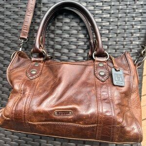 Frye Melissa Satchel washed leather